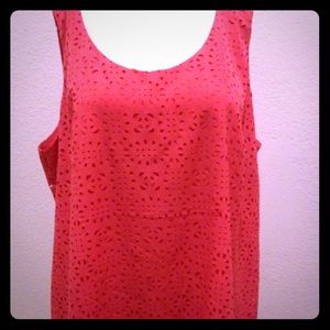 Coral Laser Cut Tank Top